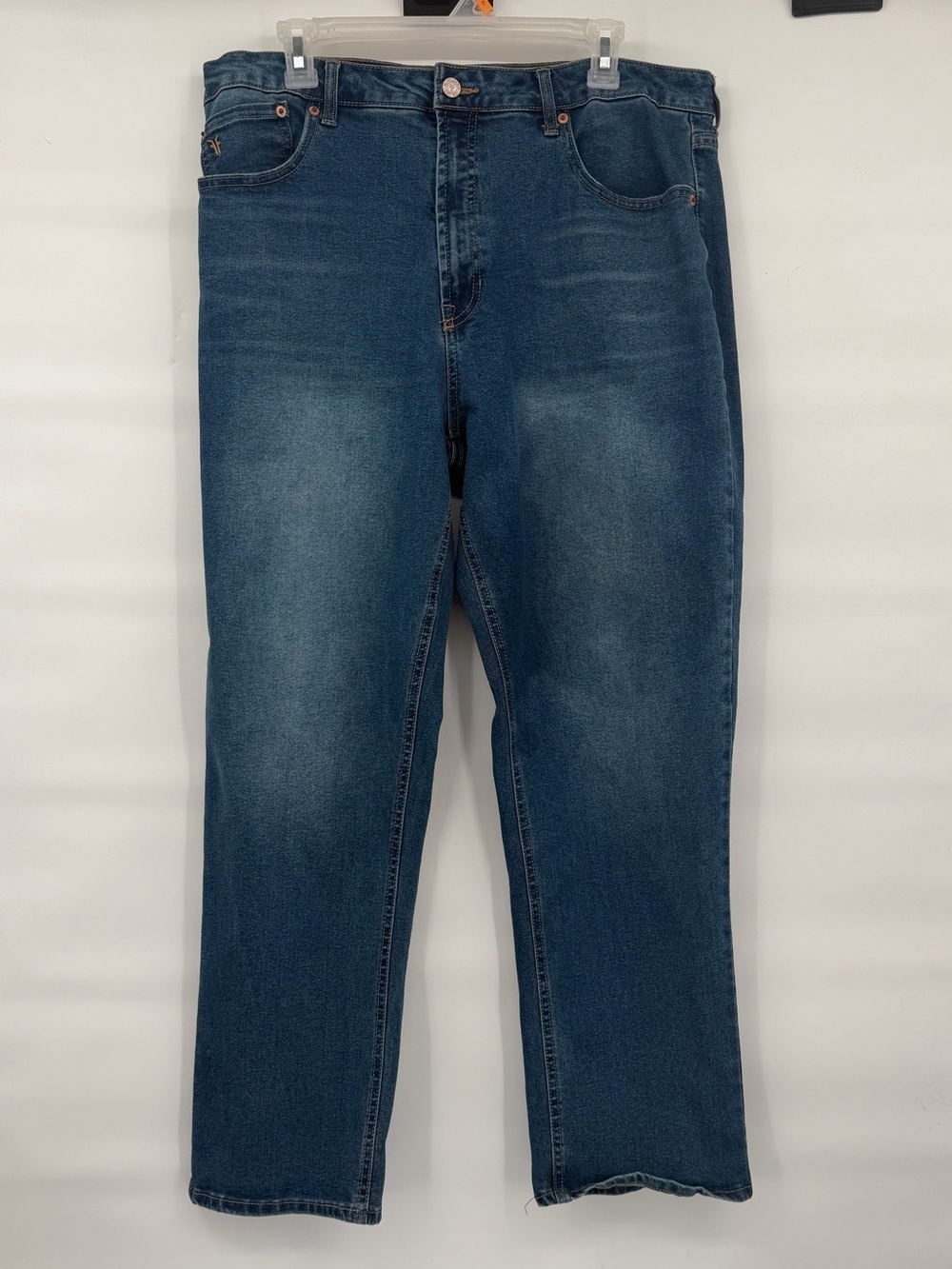 Frye denim straight leg high rise medium wash jeans